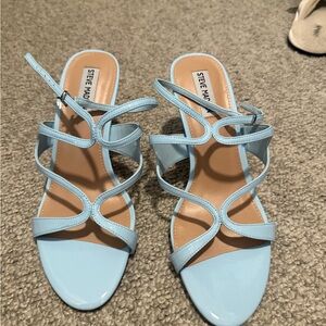 Steve Madden Sky Blue Strappy Heel 9W